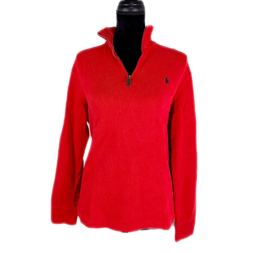 Polo Ralph Lauren Womens Small Cotton 1/4 Zip Pullover - Picture 3 of 5